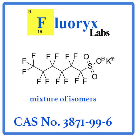 Potassium perfluorohexane-1-sulfonate, mixture of isomers | Catalog No: FC25-PFHxSK | CAS No: 3871-99-6